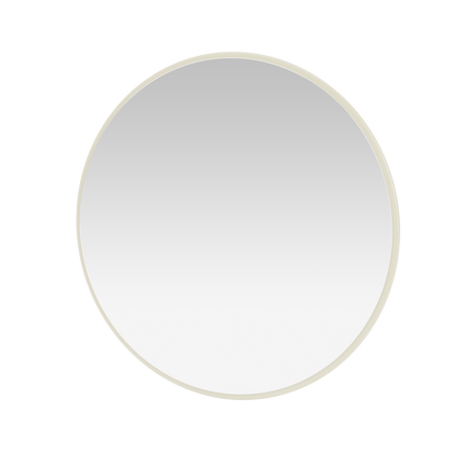 Miroir Colour Frame AROUND Montana, cadre laqué 150 Vanilla, vue de trois quarts sur fond blanc