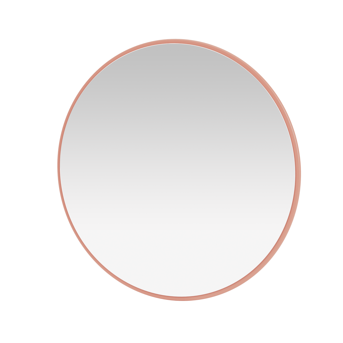Miroir Colour Frame AROUND Montana, cadre laqué 151 Rhubarb, vue de trois quarts sur fond blanc
