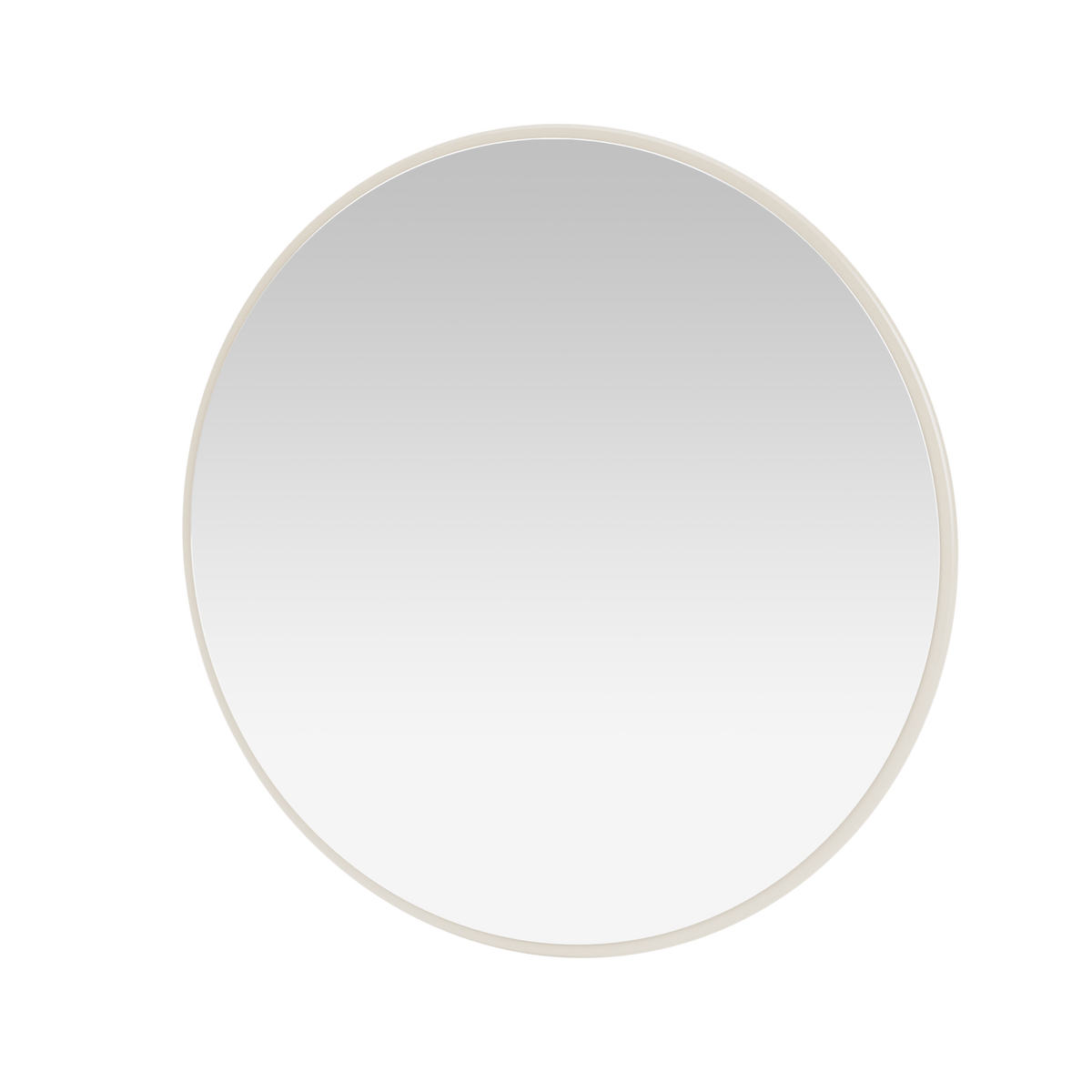 Miroir Colour Frame AROUND Montana, cadre laqué 158 Oat, vue de trois quarts sur fond blanc