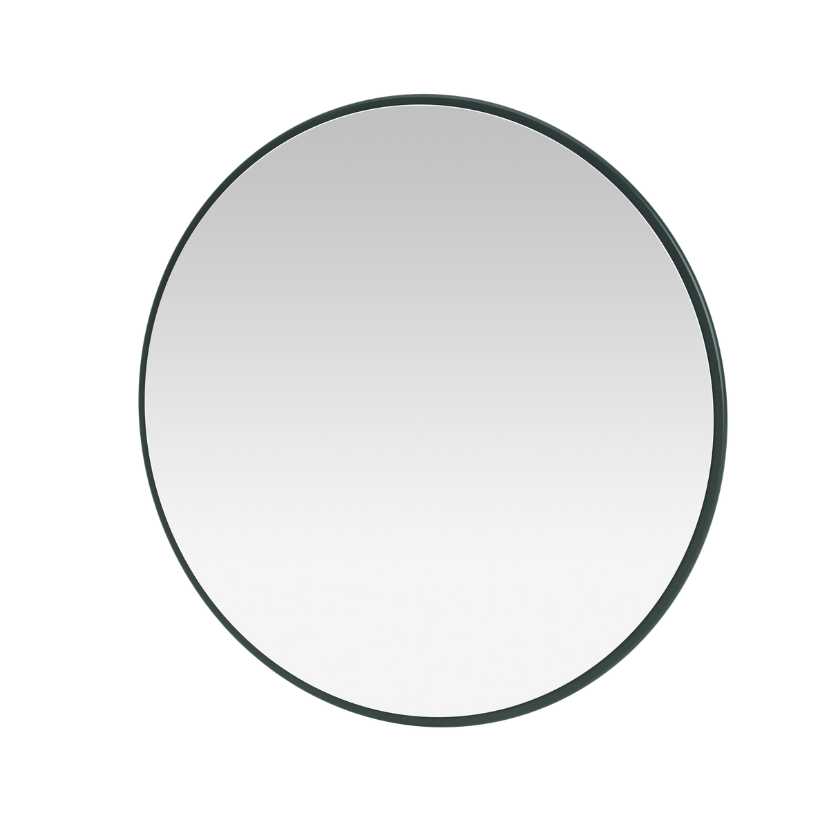 Miroir Colour Frame AROUND Montana, cadre laqué 163 Black Jade, vue de trois quarts sur fond blanc