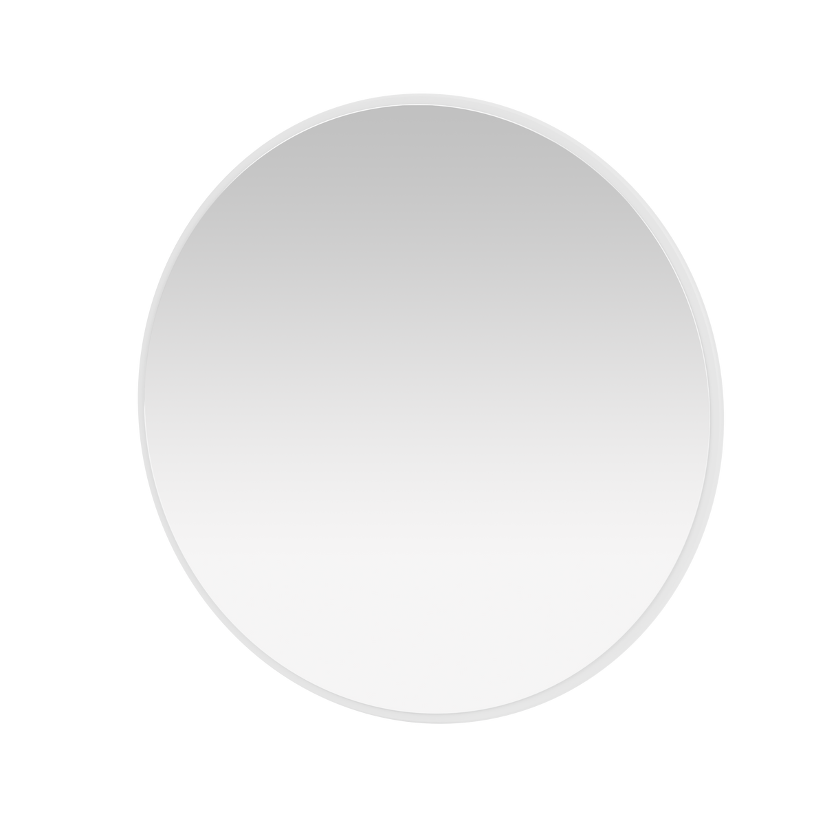 Miroir Colour Frame AROUND Montana, cadre laqué 38 Snow, vue de trois quarts sur fond blanc