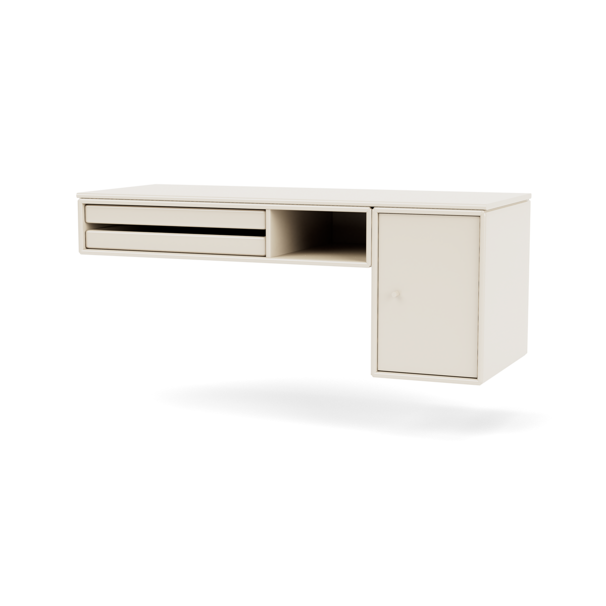 Console murale Bureau Quick Ship, laque 158 Oat, packshot Montana