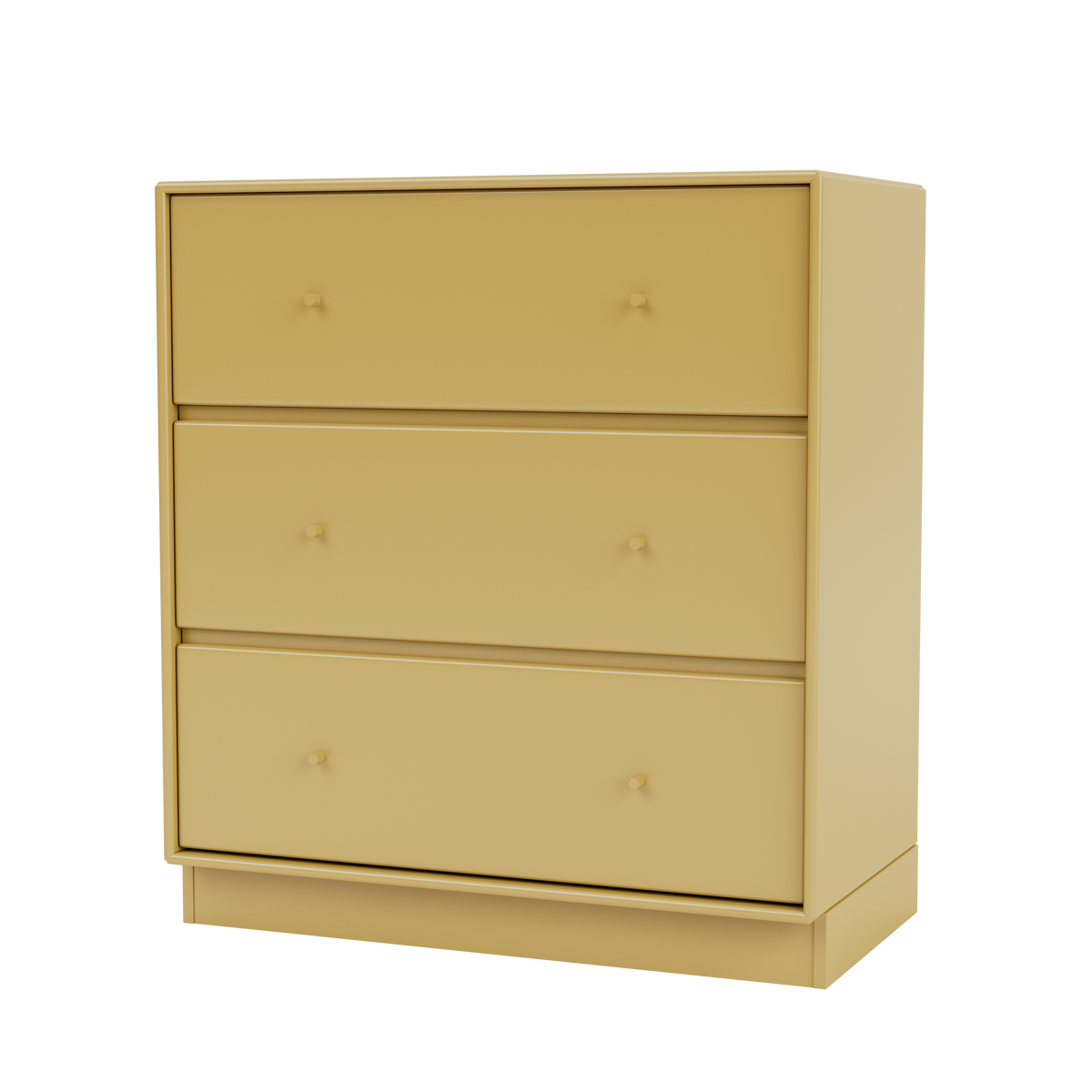 Commode Carry Quick Ship, laque 157 Cumin, sur socle de 7 cm, packshot Montana