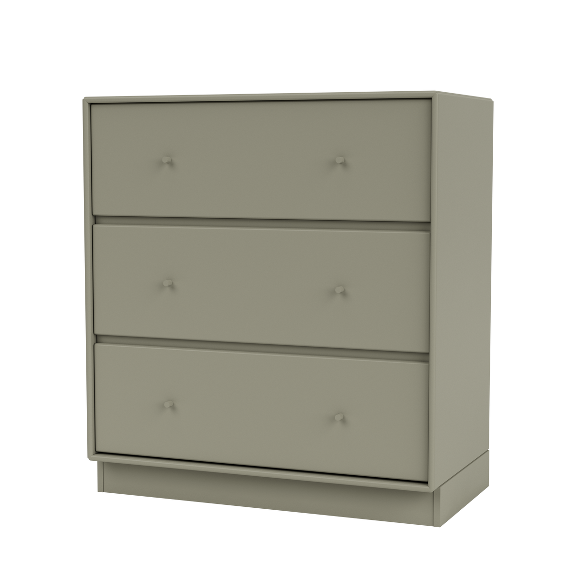 Commode Carry Quick Ship, laque 144 Fennel, sur socle de 7 cm, packshot Montana