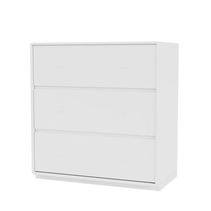 Commode Carry Quick Ship, laque 101 New White, sur socle de 3 cm, packshot Montana