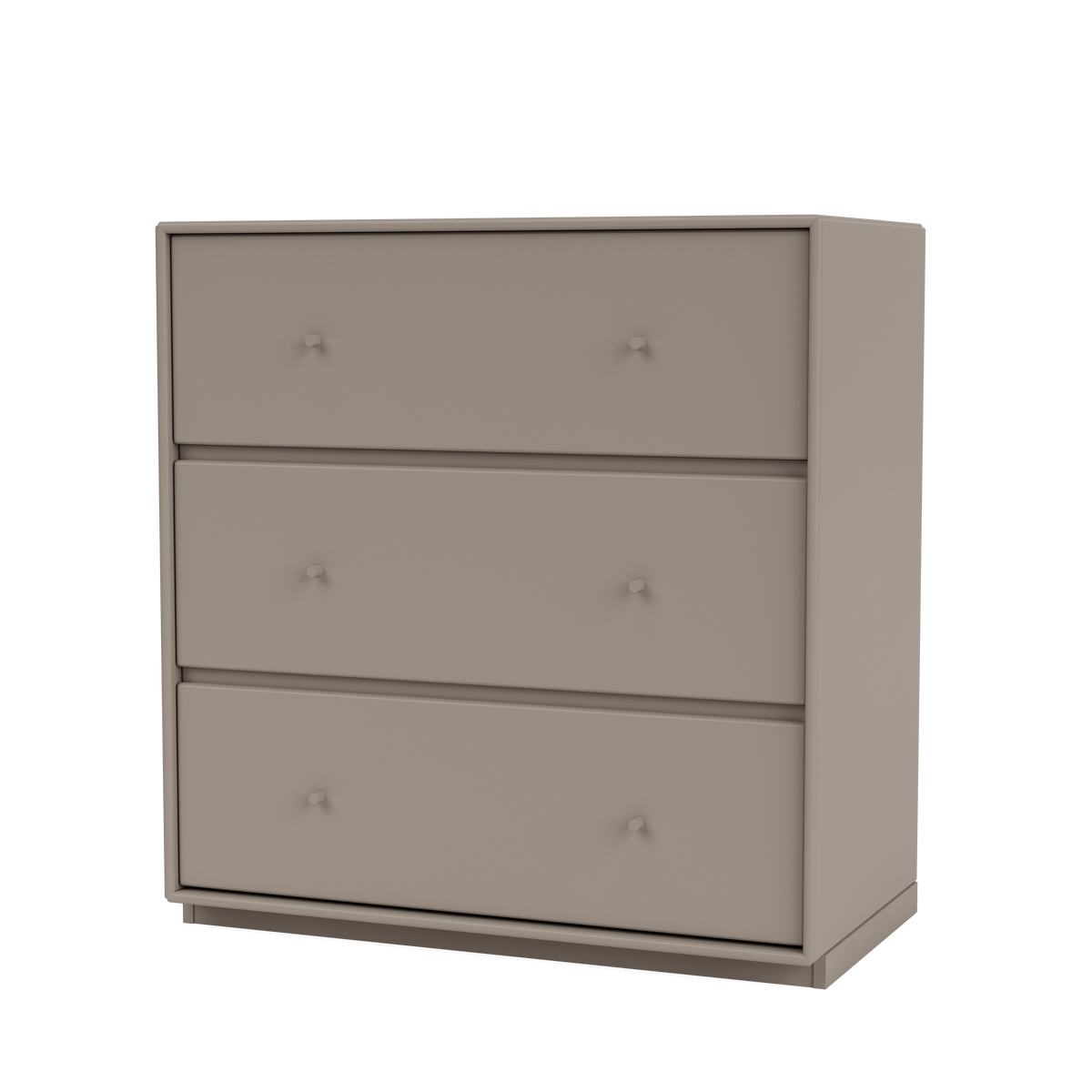 Commode Carry Quick Ship, laque 141 Truffle, sur socle de 3 cm, packshot Montana