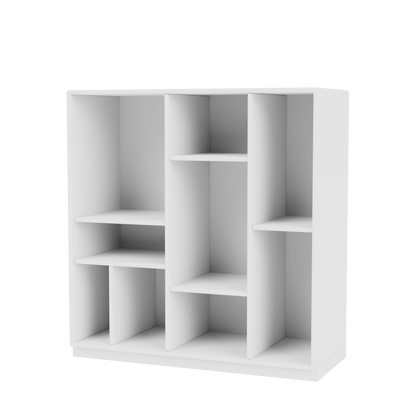 Étagère Compile Quick Ship, laque 101 New White, sur socle de 3 cm, packshot Montana