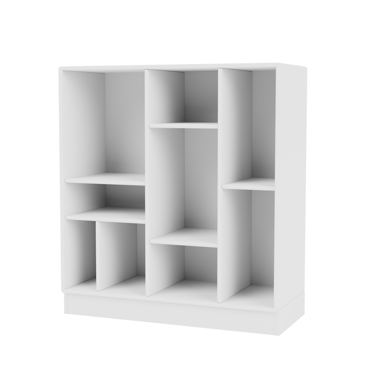 Étagère Compile Quick Ship, laque 101 New White, sur socle de 7 cm, packshot Montana