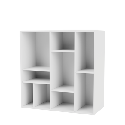 Étagère Compile Quick Ship, laque 101 New White, suspendu au mur, packshot Montana