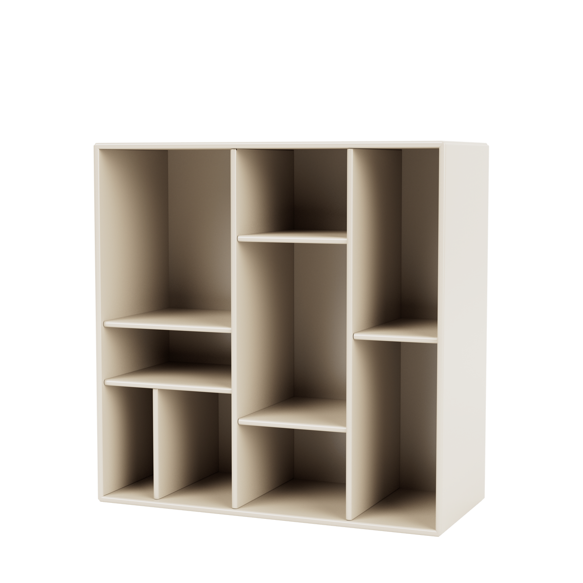 Étagère Compile Quick Ship, laque 158 Oat, suspendu au mur, packshot Montana