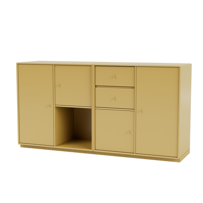 Buffet Couple Quick Ship, laque 157 Cumin, sur socle de 3 cm, packshot Montana