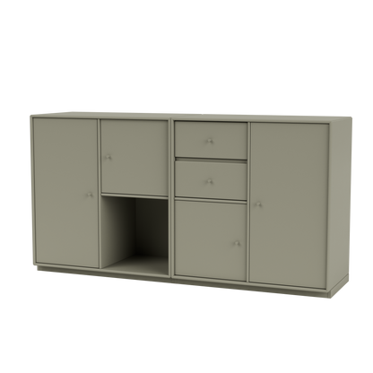 Buffet Couple Quick Ship, laque 144 Fennel, sur socle de 3 cm, packshot Montana