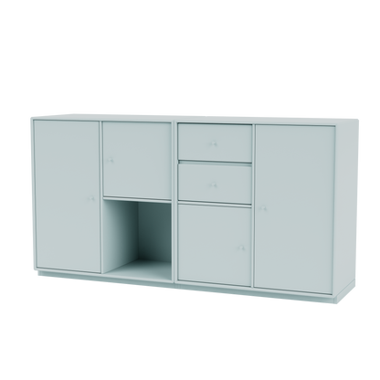 Buffet Couple Quick Ship, laque 148 Flint, sur socle de 3 cm, packshot Montana