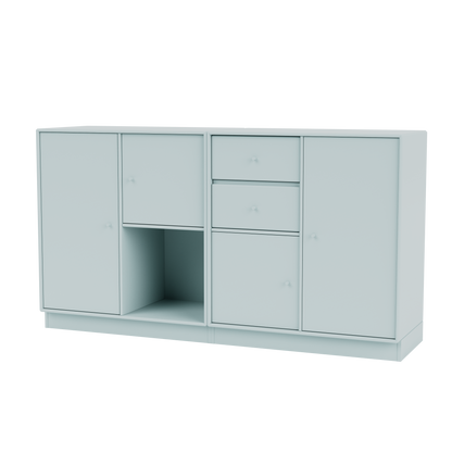 Buffet Couple Quick Ship, laque 148 Flint, sur socle de 7 cm, packshot Montana