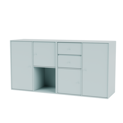 Buffet Couple Quick Ship, laque 148 Flint, suspendu au mur, packshot Montana