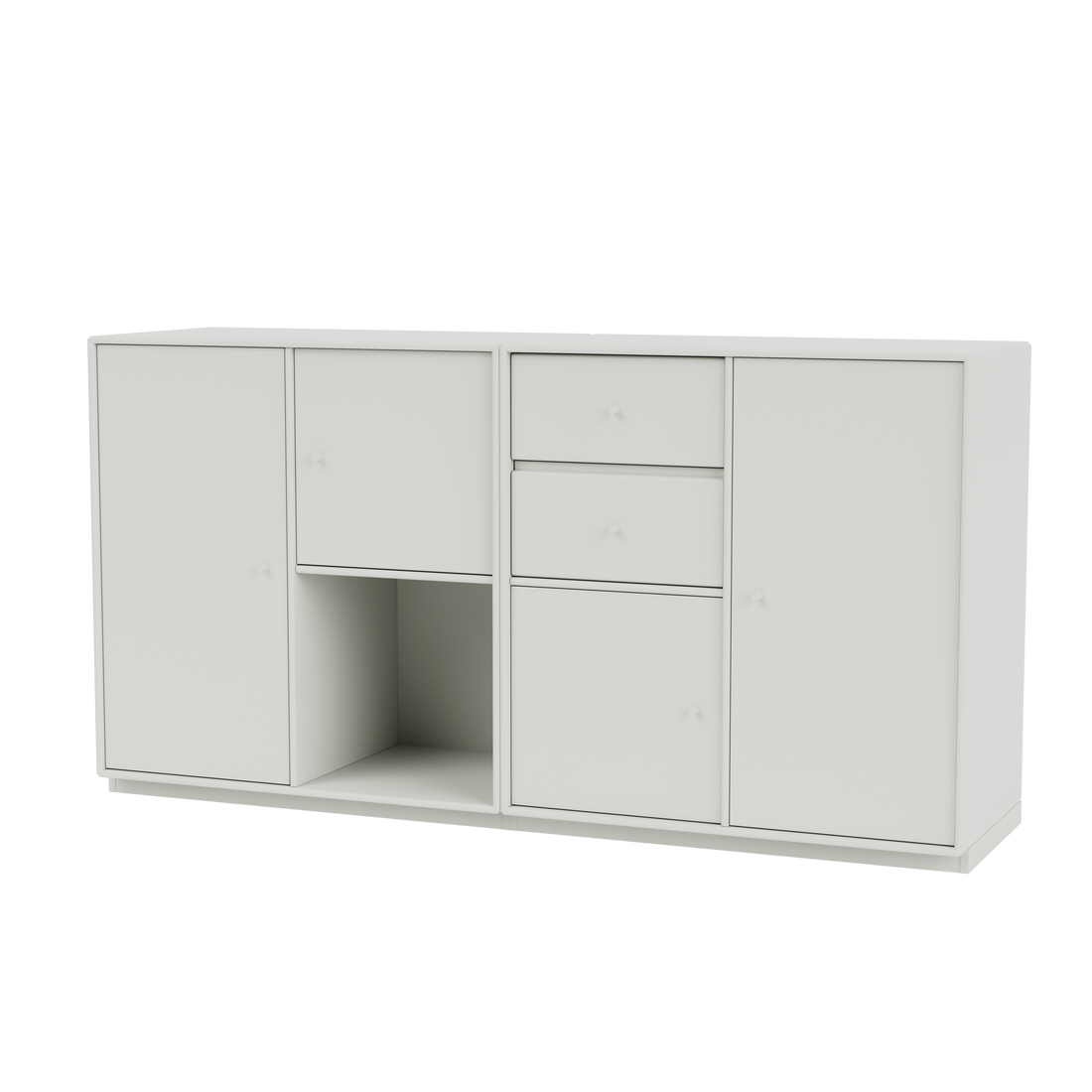Buffet Couple Quick Ship, laque 09 Nordic, sur socle de 3 cm, packshot Montana