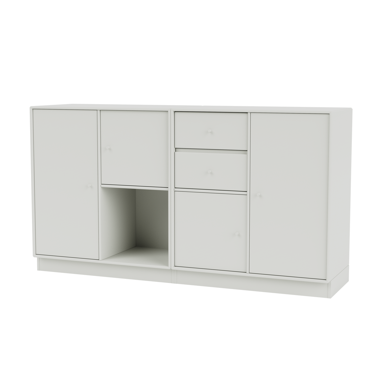 Buffet Couple Quick Ship, laque 09 Nordic, sur socle de 7 cm, packshot Montana