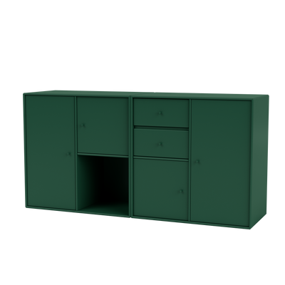 Buffet Couple Quick Ship, laque 136 Pine, suspendu au mur, packshot Montana