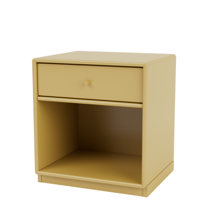 Table de chevet Dream Quick Ship, laque 157 Cumin, sur socle de 3 cm, packshot Montana