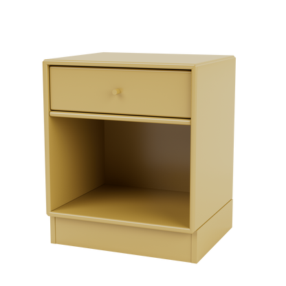 Table de chevet Dream Quick Ship, laque 157 Cumin, sur socle de 7 cm, packshot Montana