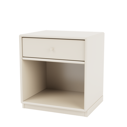 Table de chevet Dream Quick Ship, laque 158 Oat, sur socle de 3 cm, packshot Montana