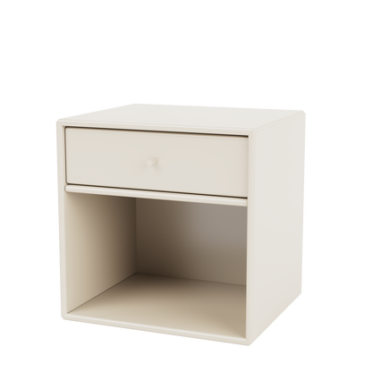 Table de chevet Dream Quick Ship, laque 158 Oat, suspendu au mur, packshot Montana