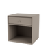 Table de chevet Dream Quick Ship, laque 141 Truffle, suspendu au mur, packshot Montana