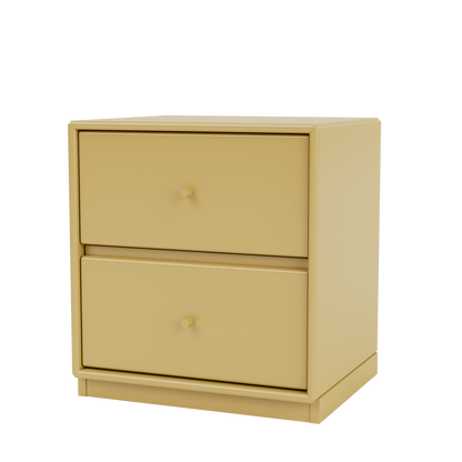 Table de chevet Drift Quick Ship, laque 157 Cumin, sur socle de 3 cm, packshot Montana