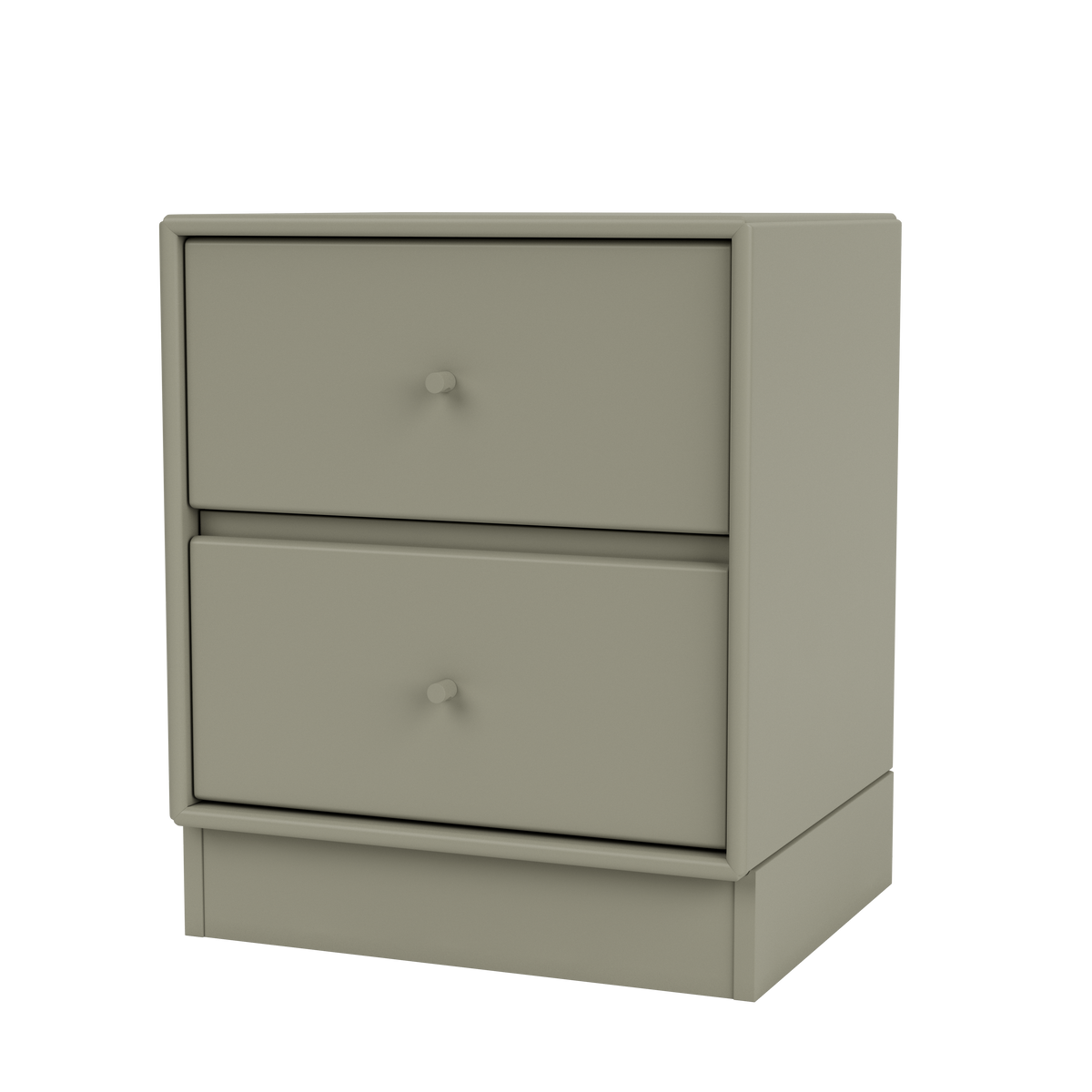 Table de chevet Drift Quick Ship, laque 144 Fennel, sur socle de 7 cm, packshot Montana