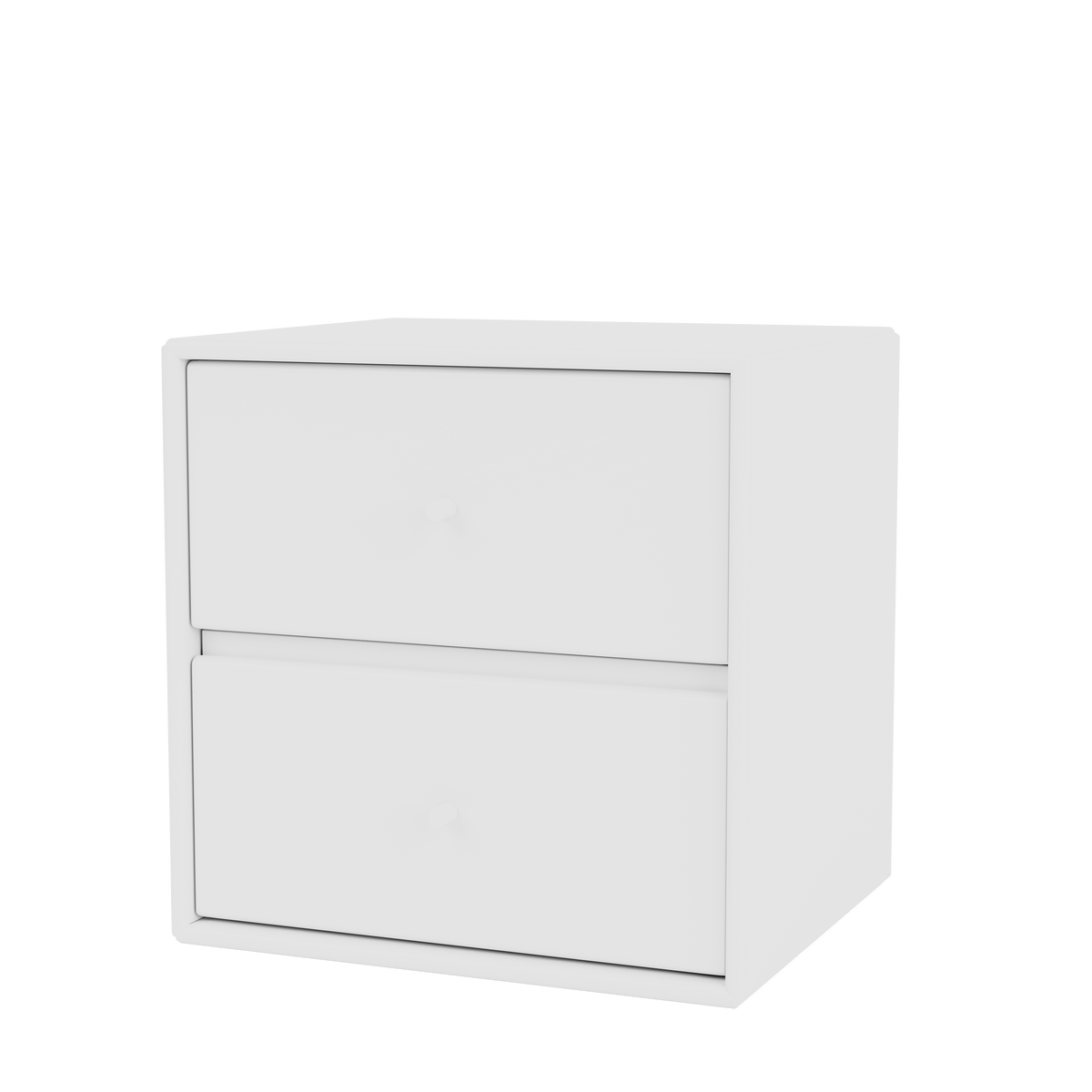 Table de chevet Drift Quick Ship, laque 101 New White, suspendu au mur, packshot Montana