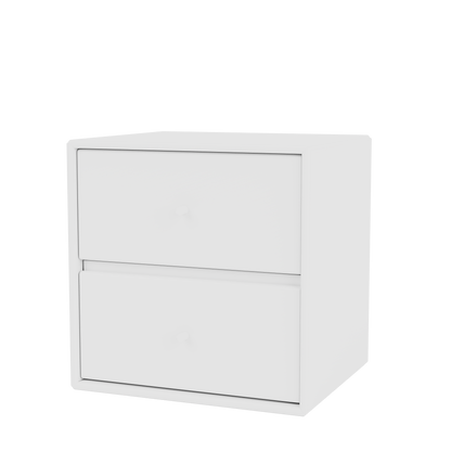 Table de chevet Drift Quick Ship, laque 101 New White, suspendu au mur, packshot Montana