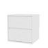 Table de chevet Drift Quick Ship, laque 101 New White, suspendu au mur, packshot Montana