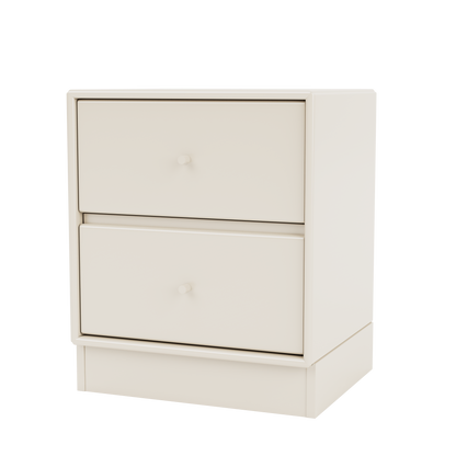 Table de chevet Drift Quick Ship, laque 158 Oat, sur socle de 7 cm, packshot Montana