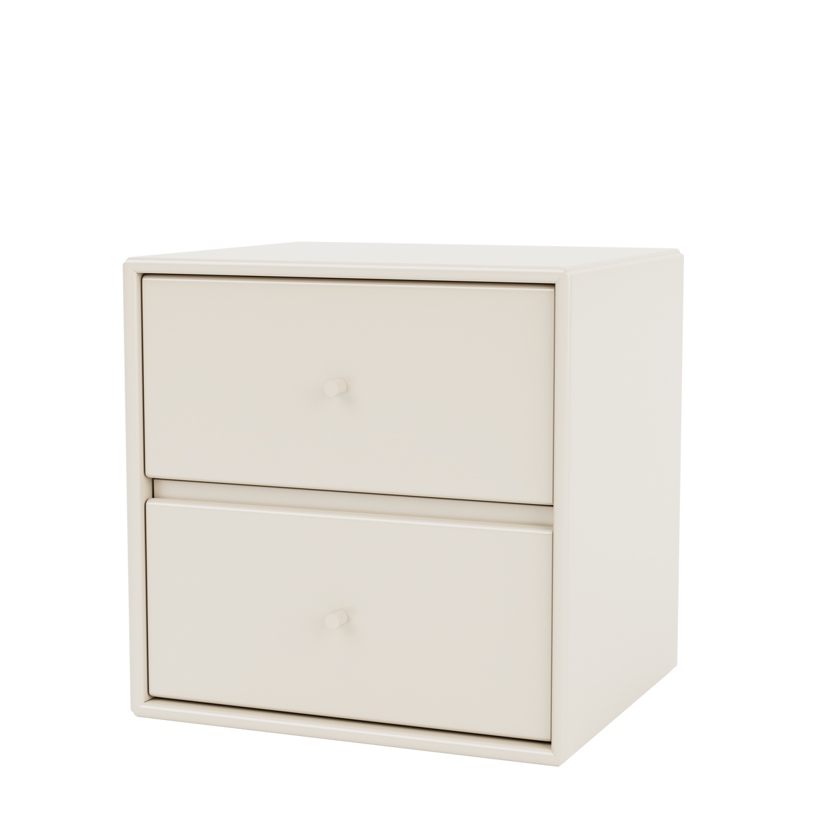 Table de chevet Drift Quick Ship, laque 158 Oat, suspendu au mur, packshot Montana