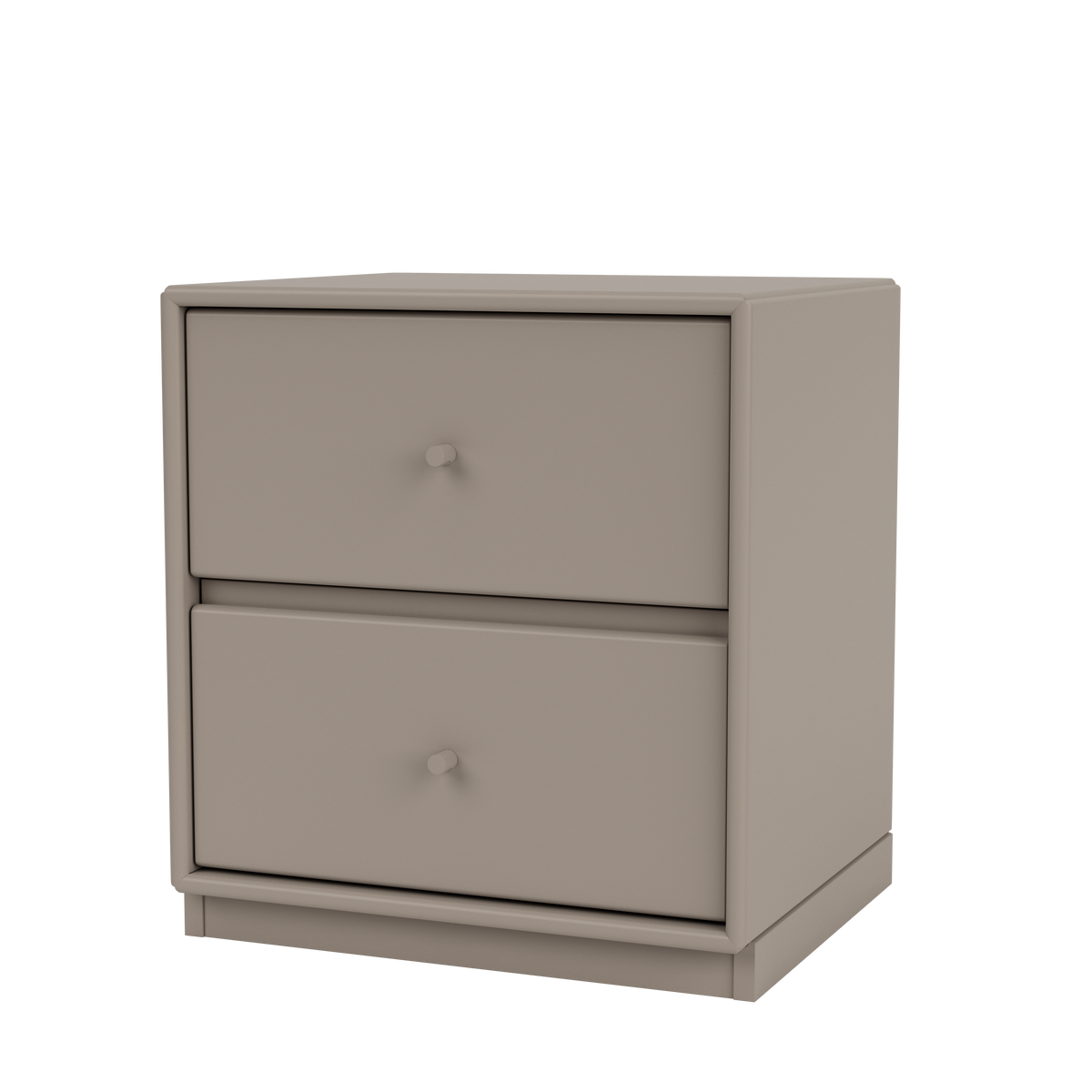 Table de chevet Drift Quick Ship, laque 141 Truffle, sur socle de 3 cm, packshot Montana