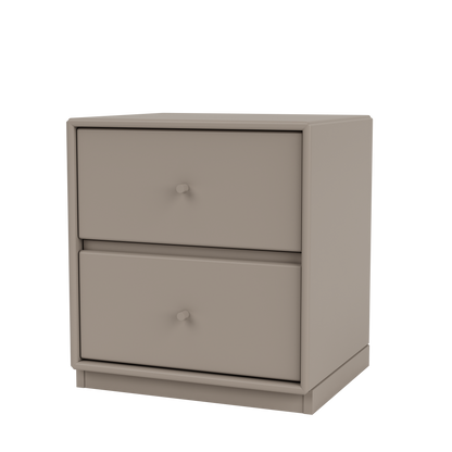 Table de chevet Drift Quick Ship, laque 141 Truffle, sur socle de 3 cm, packshot Montana