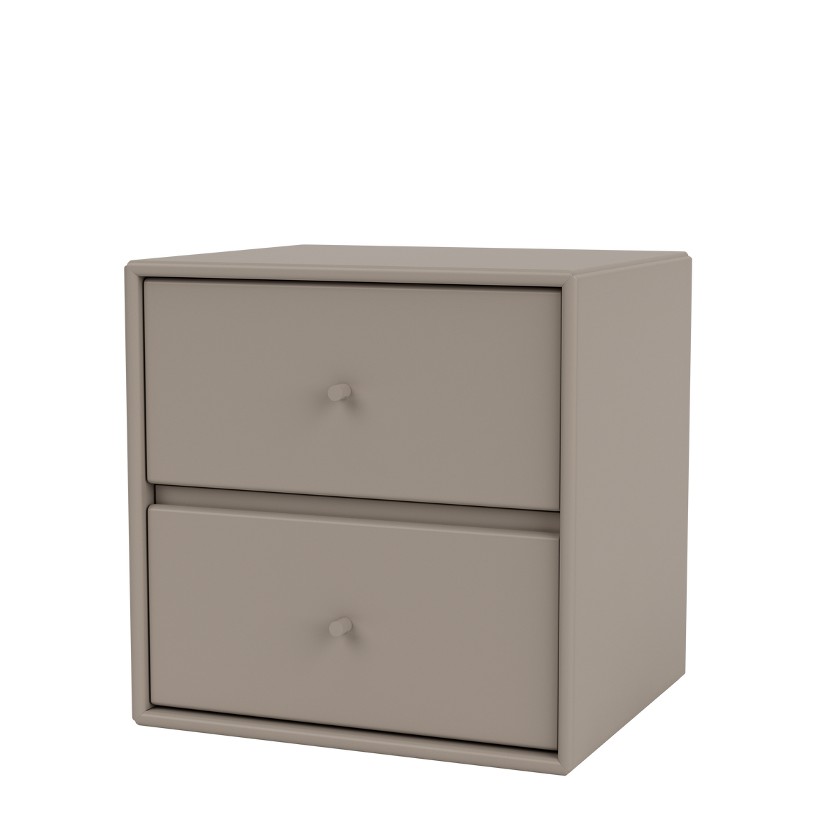 Table de chevet Drift Quick Ship, laque 141 Truffle, suspendu au mur, packshot Montana