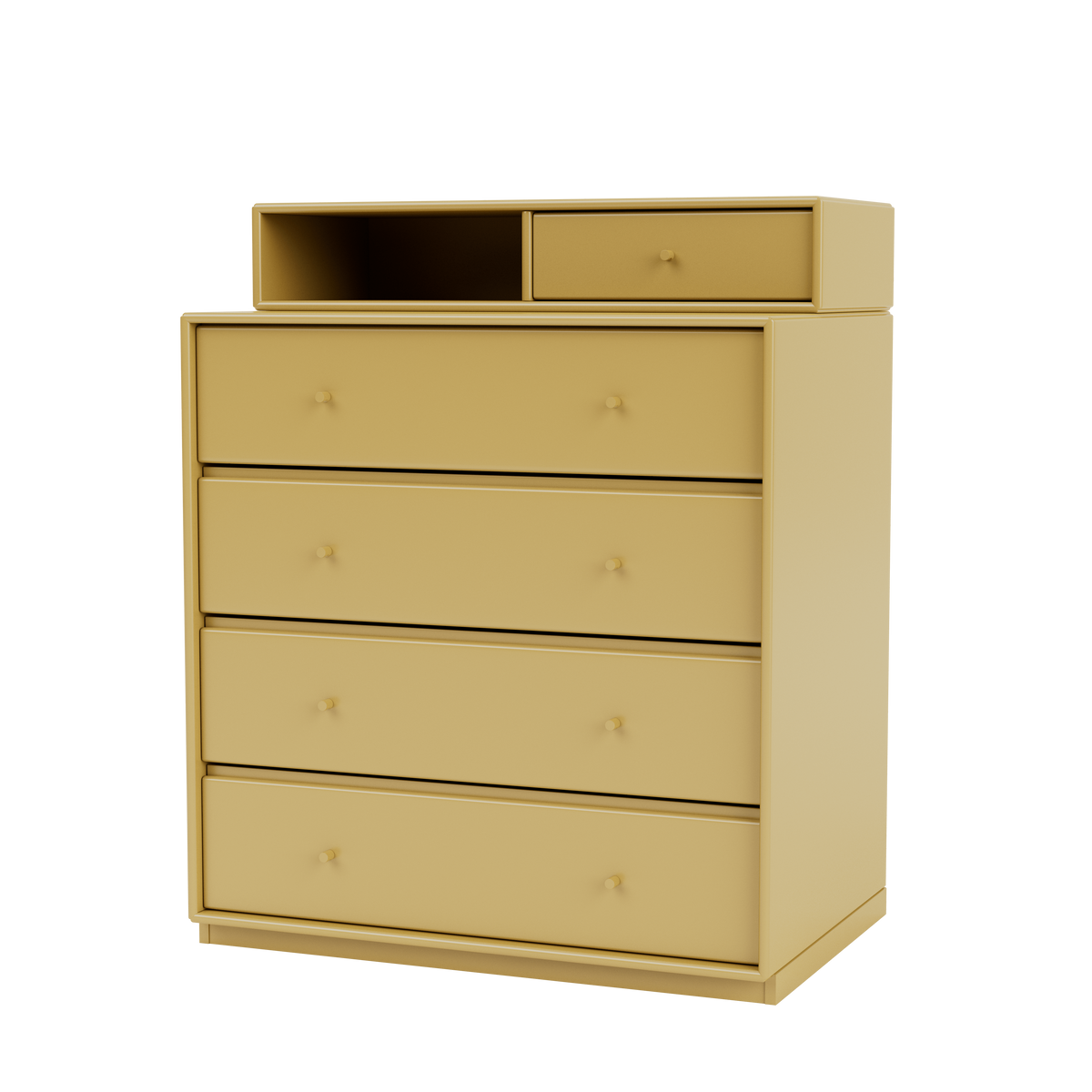 Commode Keep Quick Ship, laque 157 Cumin, sur socle de 3 cm, packshot Montana