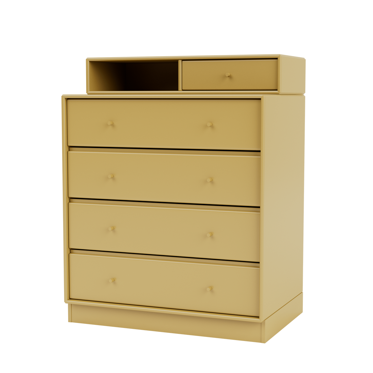 Commode Keep Quick Ship, laque 157 Cumin, sur socle de 7 cm, packshot Montana