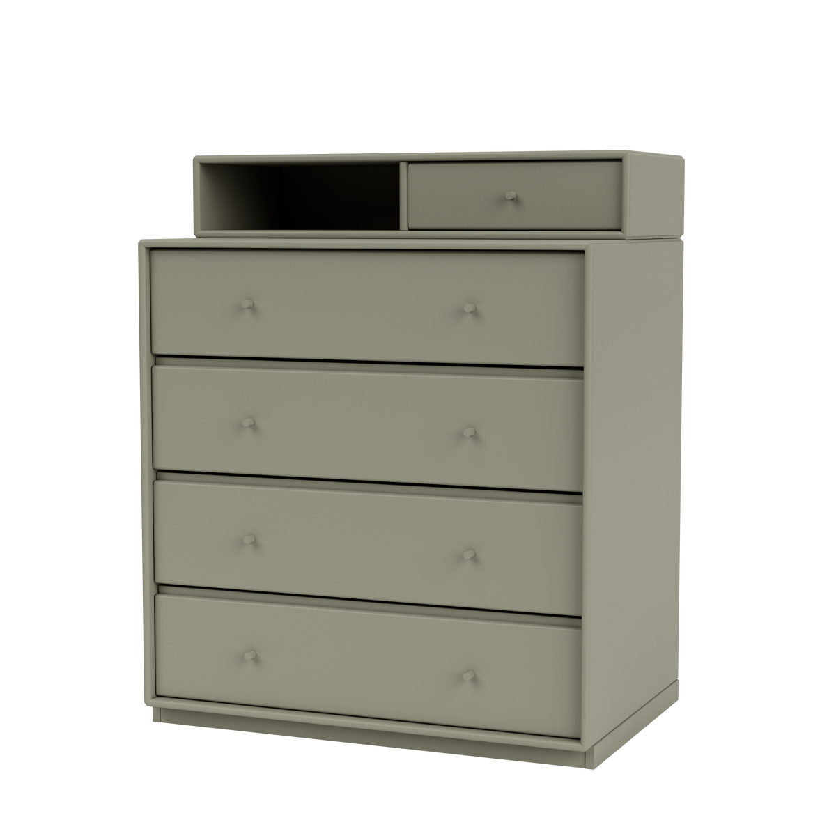 Commode Keep Quick Ship, laque 144 Fennel, sur socle de 3 cm, packshot Montana