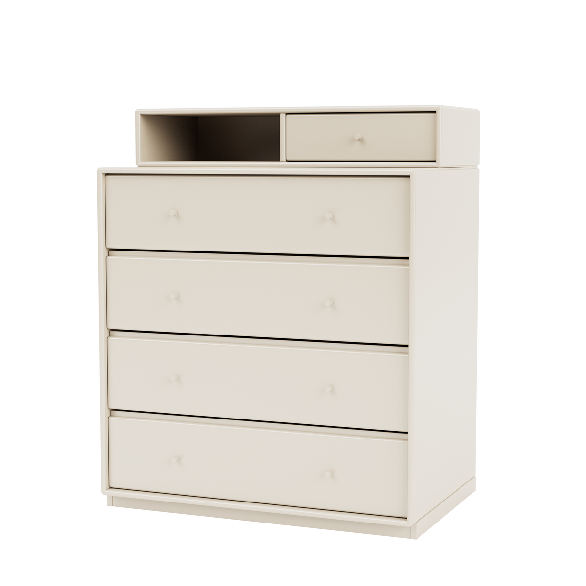 Commode Keep Quick Ship, laque 158 Oat, sur socle de 3 cm, packshot Montana