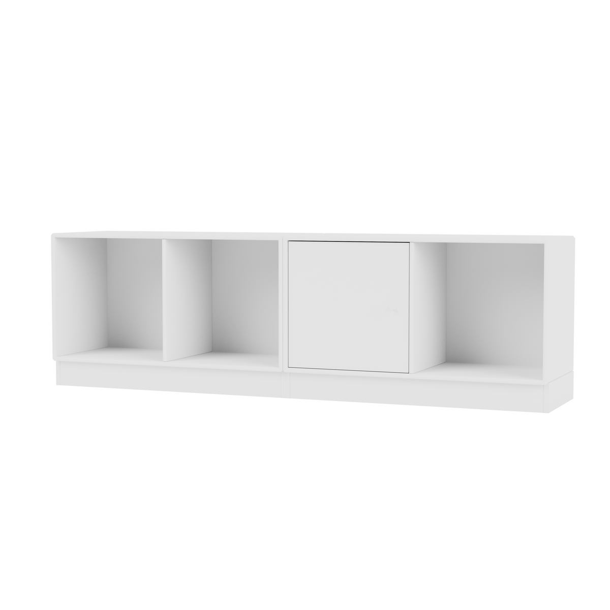 Buffet Line Quick Ship, laque 101 New White, sur socle de 7 cm, packshot Montana