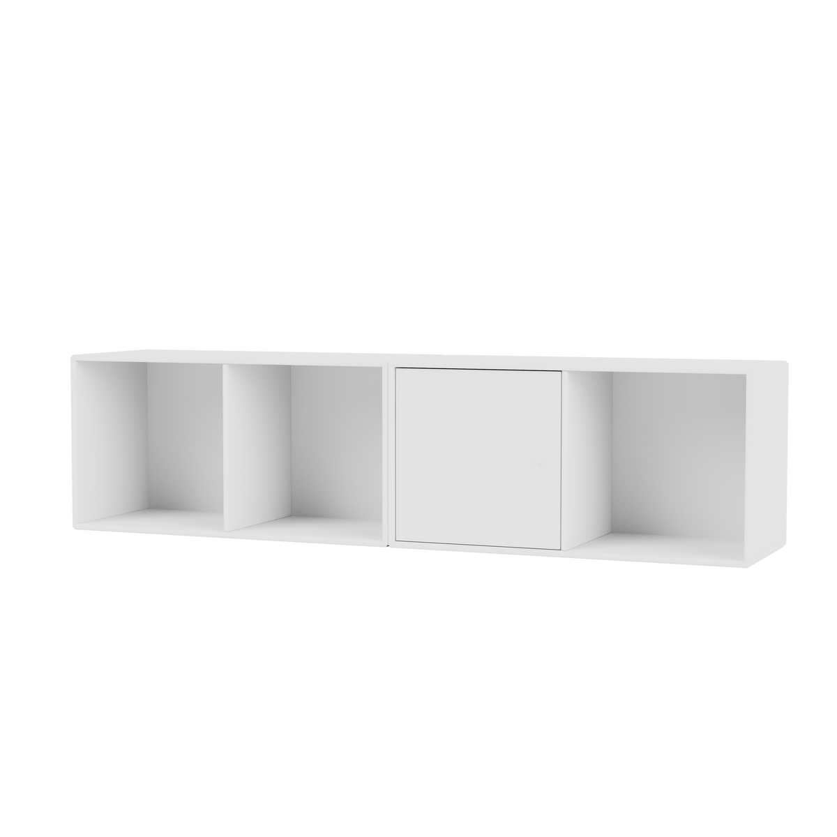 Buffet Line Quick Ship, laque 101 New White, suspendu au mur, packshot Montana