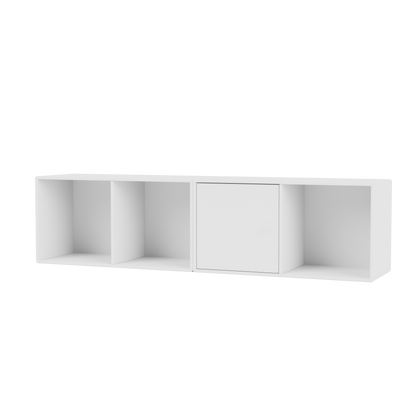 Buffet Line Quick Ship, laque 101 New White, suspendu au mur, packshot Montana