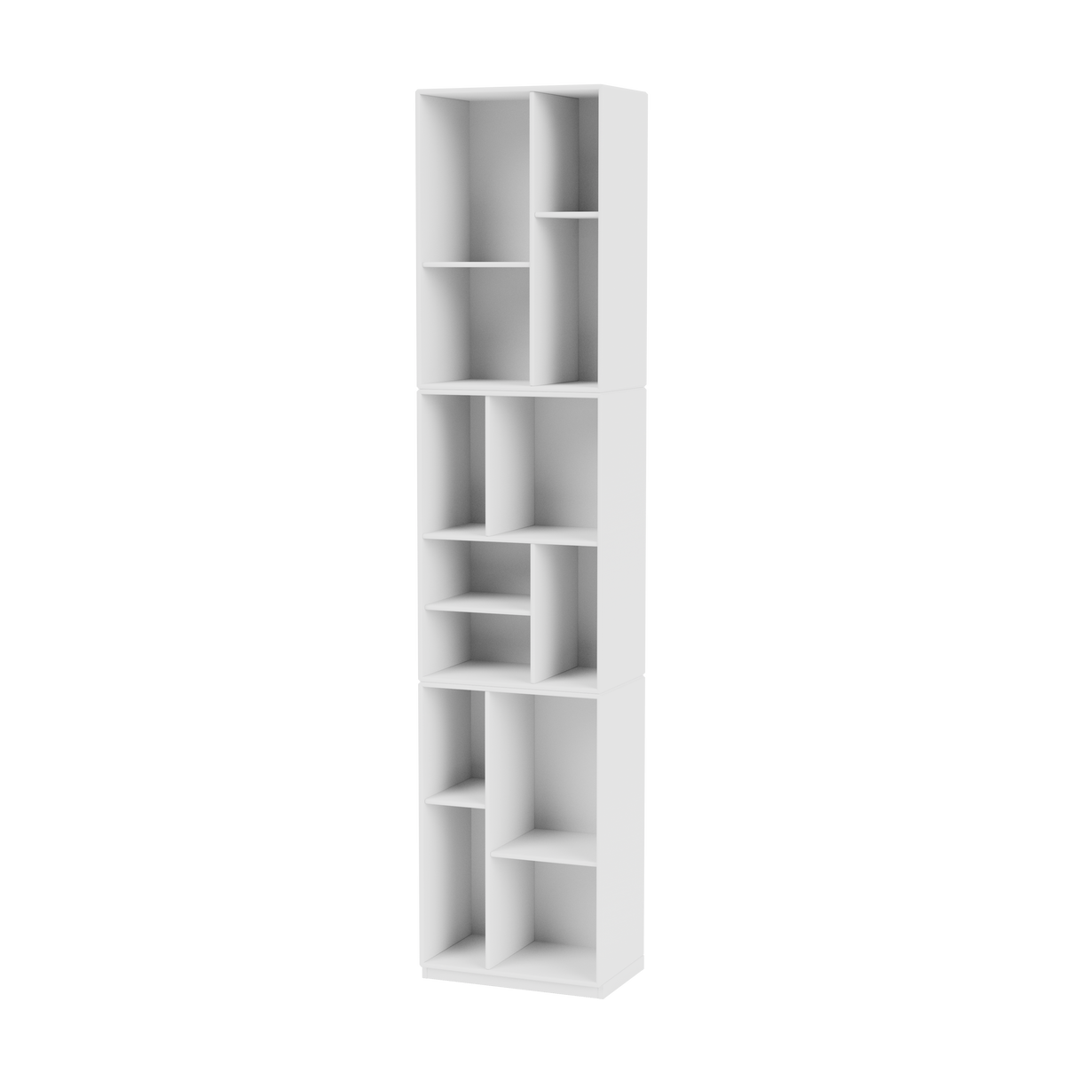 Étagère Loom Quick Ship, laque 101 New White, sur socle de 3 cm, packshot Montana