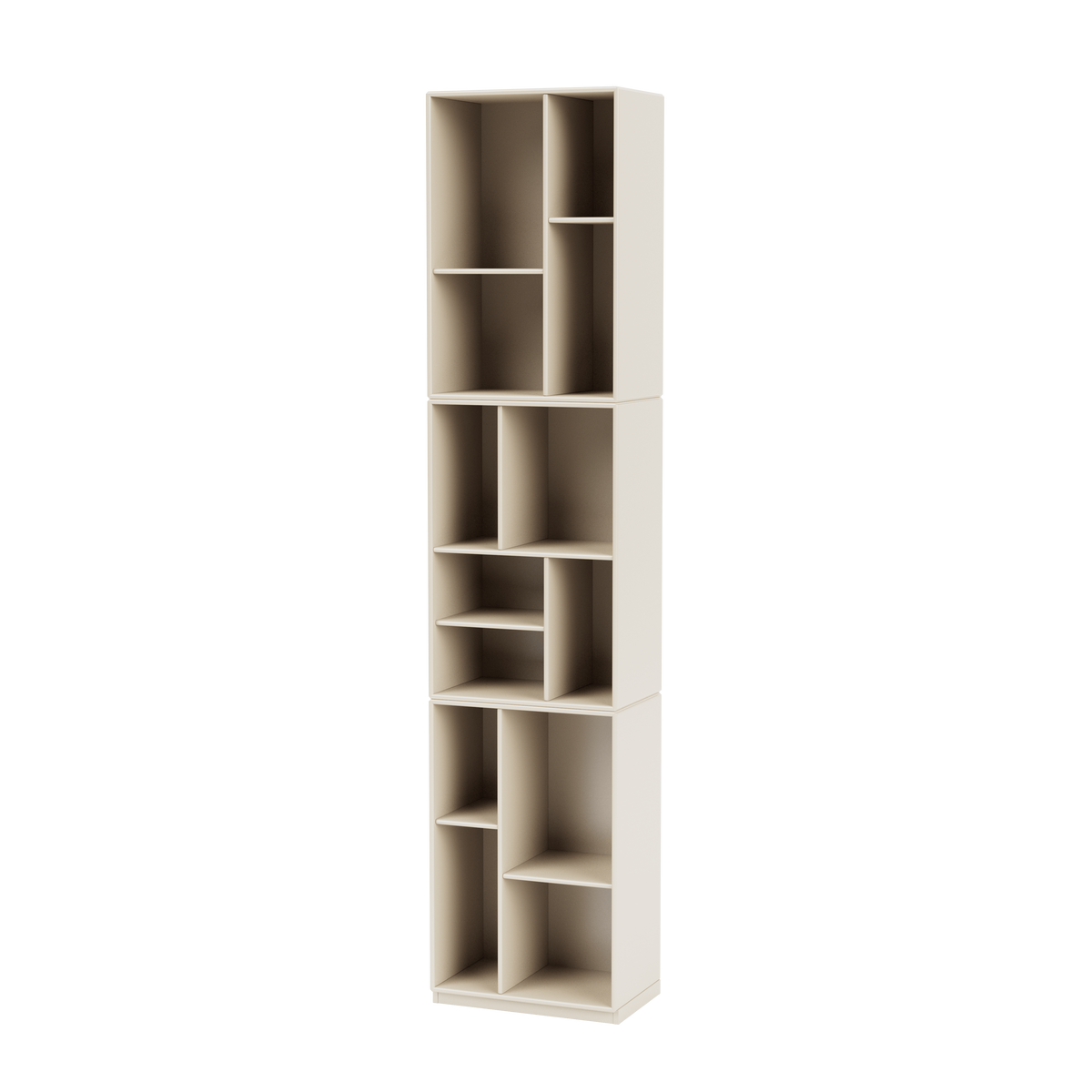 Étagère Loom Quick Ship, laque 158 Oat, sur socle de 3 cm, packshot Montana