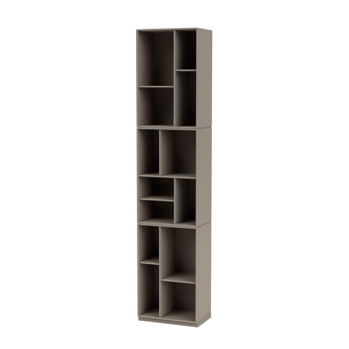 Étagère Loom Quick Ship, laque 141 Truffle, sur socle de 3 cm, packshot Montana