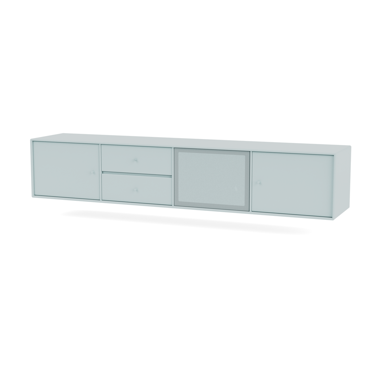 Meuble TV Octave VIII Quick Ship, laque 148 Flint, suspendu au mur, packshot Montana