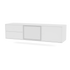 Meuble TV Octave VI Quick Ship, laque 101 New White, suspendu au mur, packshot Montana