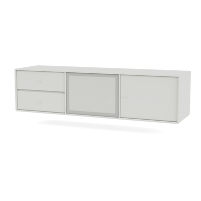 Meuble TV Octave VI Quick Ship, laque 09 Nordic, suspendu au mur, packshot Montana